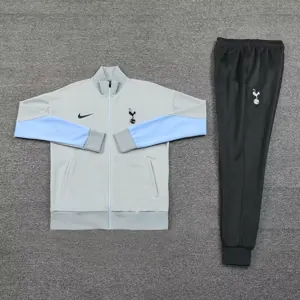 24-25 Tottenham Grey Tracksuit Long Jacket Suits 2