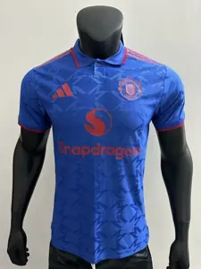 25-26 Manchester United Blue Polo Kit Special Edition Player Version Soccer AAAAJersey Yupoo S-