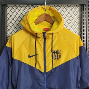 23-24 Barcelona Windbreaker Royal Blue Yellow 9