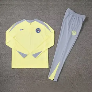 24-25 Club America Long Sleeve Tracksuit Yellow Training Suits Football AAAAJersey Supplier