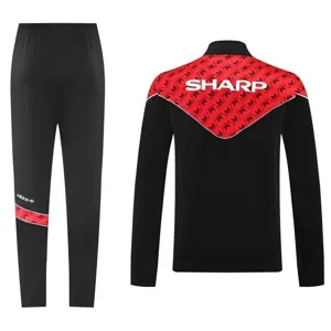 25-26 Manchester United Red&Black Football Tracksuits Long Jacket Suits 2