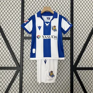 24-25 Real Sociedad Home Kid Kits Youth Apparels Sport AAAAJersey Yupoo