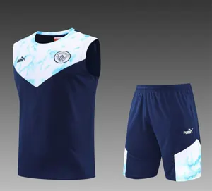 22-23 Manchester City vest training suit kit Royal Blue