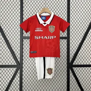 99-00 Manchester United Home Retro Kid Kits Youth Apparels AAAAJersey Wholesale Yupoo