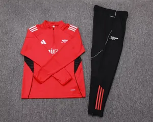25-26 Arsenal Red Training Kits Long Football Tracksuits 1