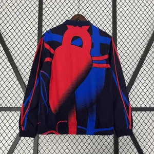 23-24 Barcelona Reversible Windbreaker Red&Navy Special Edition Style Double-Sides Jacket For S 5