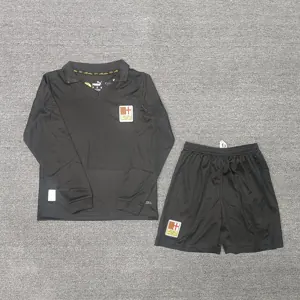 24-25 AC Milan 125th Anniversary Black Long Sleeve Kid Kits Youth Apparels Soccer AAAAJersey Yu