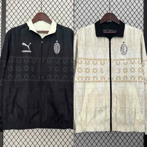 23-24 AC Milan Trench Coat Reversible Windbreaker Double-Sides Jacket AAAAJersey Yupoo