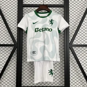 25-26 Sporting Lisbon Away Kids Kit Soccer Youth Apparels Sport AAAAJersey Supply Yupoo