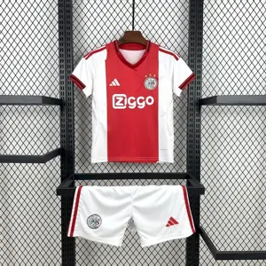 25-26 Ajax Home Kid Kits Youth Apparels Soccer AAAAJersey Yupoo-1