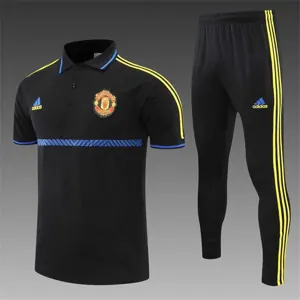 Manchester United Polo black and yellow-three sides