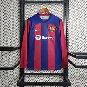 23-24 Barcelona Home Long Sleeve Size S-XXL Soccer Jerseys