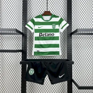 25-26 Sporting CP Home Kid Kits Youth Apparels Soccer AAAAJersey Yupoo