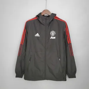 21-22 Manchester United Black Windbreaker