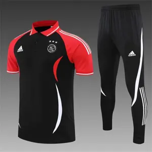 Polo Ajax black red-sleeves