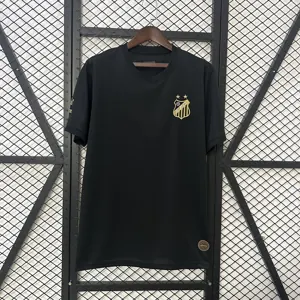 25-26 Santos Pelé Black Kit Soccer T-Shirt AAAAJersey Dropship Yupoo