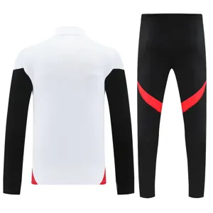 25-26 Manchester United Training Kits Long White Football Tracksuits 2