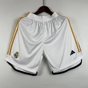23-24 Real Madrid Home Shorts White Pants Cheap Football Kit