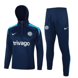 24-25 Chelsea Hoodie Long Sleeve Training Suit Football Shirts