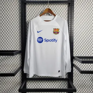 23-24 Barcelona white away Long Sleeve