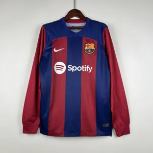 23-24 Long Sleeve Barcelona Home S-XXL