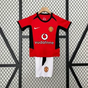 02-04 Manchester United Home Retro Kid Kits Youth Apparels AAAAJersey Wholesale Yupoo