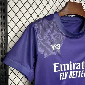 24-25 Real Madrid Y3 Kid Kits Purple Children Sets Football AAAAJersey Yupoo 3