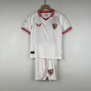 23-24 kids Sevilla home size 16-28 football t-shirt