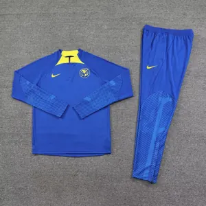 23-24 Club America Long Sleeve Blue Training Suits Soccer Jerseys Yupoo 1