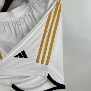 23-24 Real Madrid Home Shorts White Pants Cheap Football Kit 3