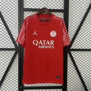 24-25 PSG Fourth Red Shirt Football Uniform AAAAJersey Dropship Yupoo