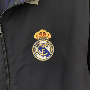23-24 Real Madrid Trench Coat Reversible Windbreaker Navy 3