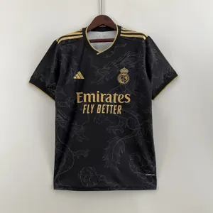 23-24 Real Madrid Special Edition Kit Black Dragon Shirt Soccer Jerseys Yupoo