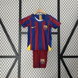 05-06 Barcelona Home Retro Kids Kits Football Jerseys Yupoo