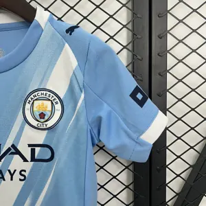 25-26 Manchester City Home Kid Kits Youth Apparels AAAAJersey Supply Yupoo 1