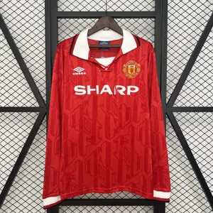 92-94 Manchester United Home Retro Kit Long Sleeve Shirt Cheap AAAAJerseys Supply Yupoo