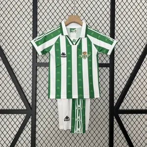 95-97 Real Betis Home Retro Kid Kits Youth Apparels AAAAJersey Wholesale Yupoo