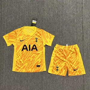 24-25 Tottenham Hotspur Yellow Goalkeeper Kid Kits Youth Apparels Sport AAAAJersey Yupoo