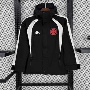 24-25 Vasco Da Gama Black Windbreaker Jacket AAAAJersey Dropship Yupoo