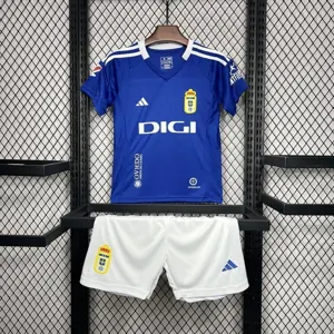 24-25 Real Oviedo Home Kid Kits Youth Apparels Football AAAAJersey Yupoo