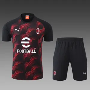 24-25 AC Milan Red and Black Training Suits Soccer Jerseys Yupoo