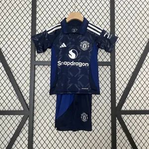 24-25 Manchester United Away Kid Kits Youth Apparels AAAAJersey Wholesale Yupoo