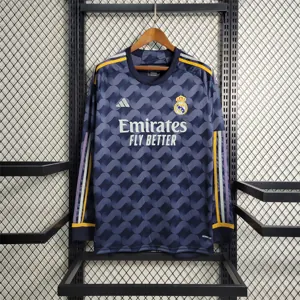 23-24 Real Madrid away long sleeved size S-3XL Soccer Jersey
