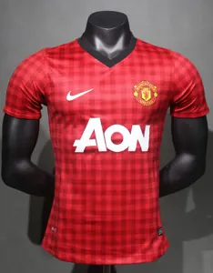 12-13 Manchester United Home Retro Kit Vintage Player Version Sino Shirt AAAAJersey Dropship Yu