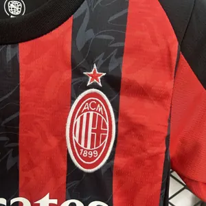 25-26 AC Milan Home Kid Kits Youth Apparels AAAAJersey Supply Yupoo 2