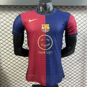 25-26 Barcelona x Travis Scott Smile Home Kit Player Version Shirt AAAAJersey Wholesale Yupoo