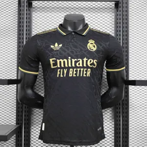 24-25 Real Madrid Originals Black and Gold Kit Player Version Shirt AAAAJersey Supplier Yupoo