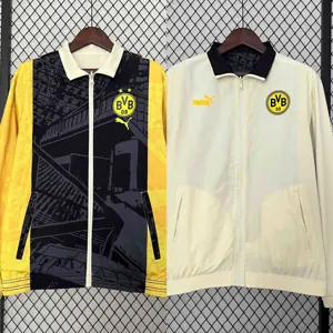2024 Dortmund Trench Coat Reversible Windbreaker Double-Sides Jacket Sport AAAAJersey Yupoo