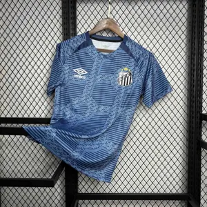 24-25 Santos Training Blue Kit Soccer Uniform AAAAJersey Dropshiping Yupoo 1