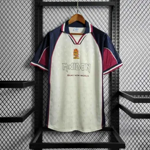 99-00 West Ham Iron Maiden Away Retro Kit Vintage Shirt Sport AAAAJersey Yupoo